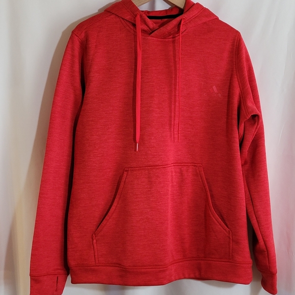 Adidas Climawarm Hoody - Heather Red - Picture 1 of 10